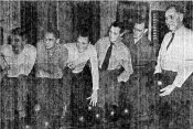 John Andrew Wieser's "Bowling Team" composed of his five oldest sons.  taken from undated newspaper article